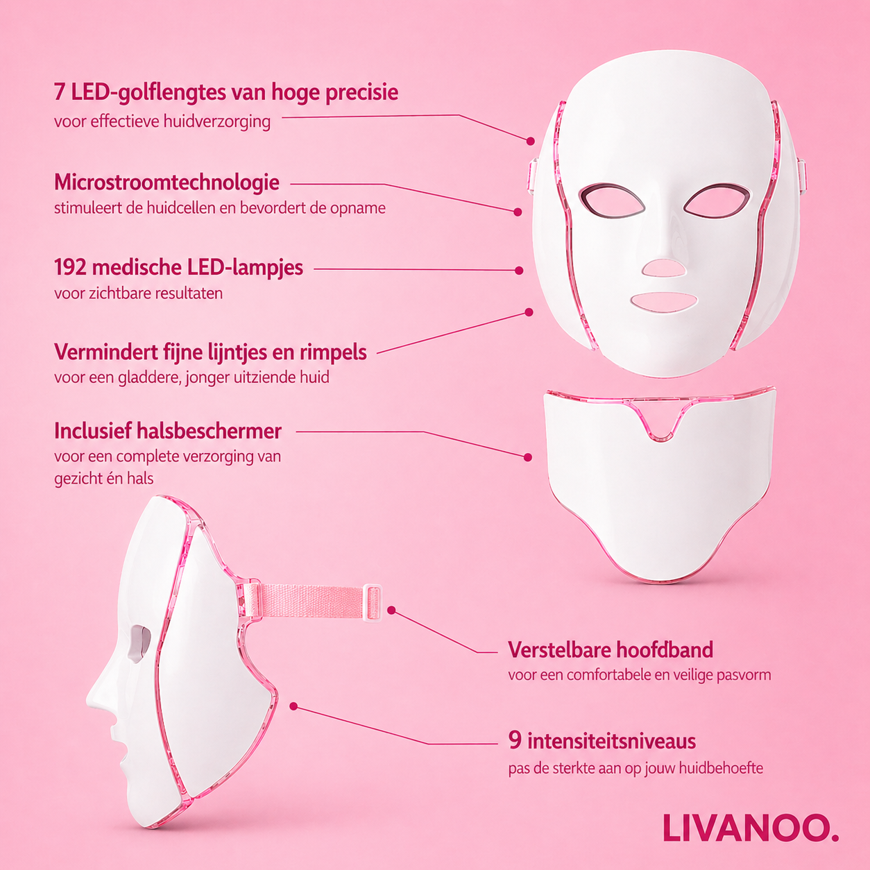 Livanoo • Lichttherapie Masker Pro 2.0
